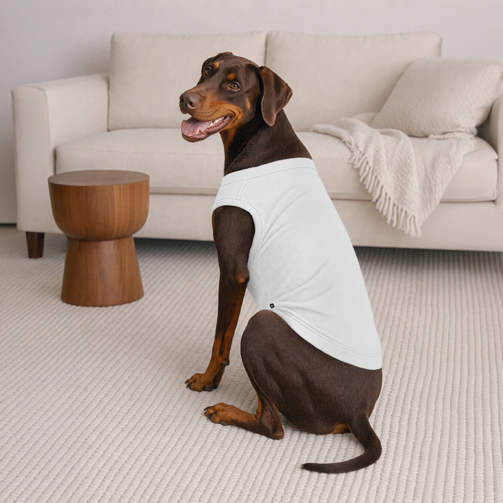 Premium Organic Hunde-T-Shirt "Jahreslogo 2027" - Weiß