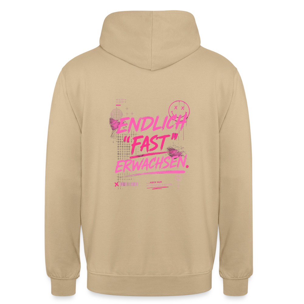 Unisex Hoodie "fast Erwachsen pink" - Beige