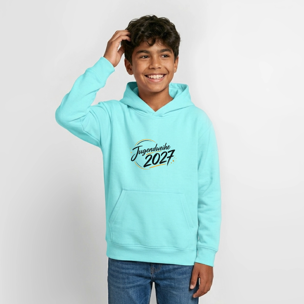Teenager Hoodie "Jahreslogo 2027" - Pfefferminze