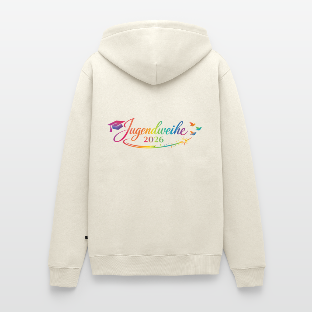 Männer Premium Hoodie "Jahreslogo 2026" - Naturweiß