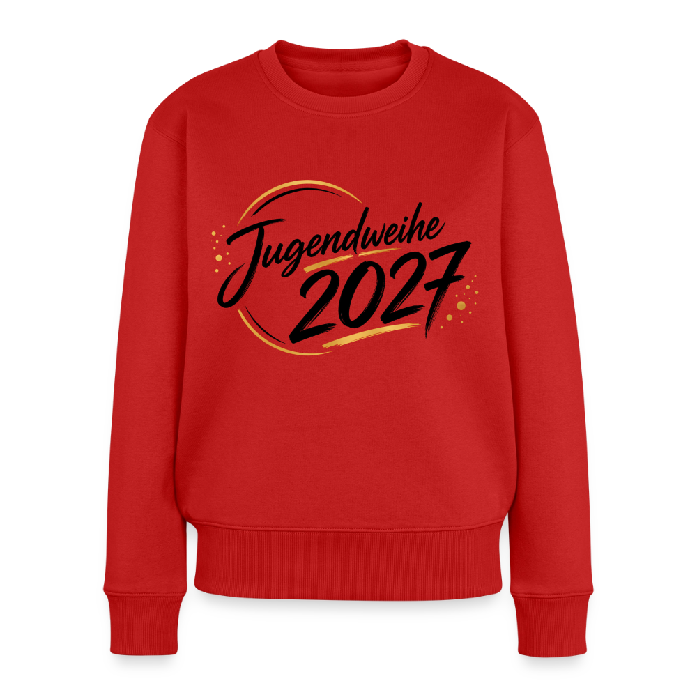 Frauen Premium Pullover " Jahreslogo 2027" - Rot