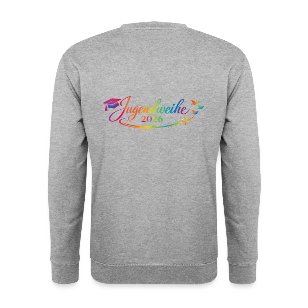 Unisex Pullover " Jahreslogo 2026" - Weißgrau meliert