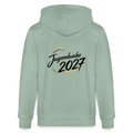 Stanley/Stella Unisex Bio-Kapuzenjacke CULTIVATOR  "Jahreslogo 2027" - Helles Graugrün