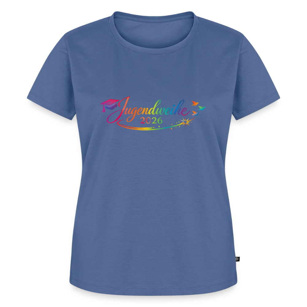 Frauen Premium T-Shirt nachhaltig "Jahreslogo 2026" - Taubenblau