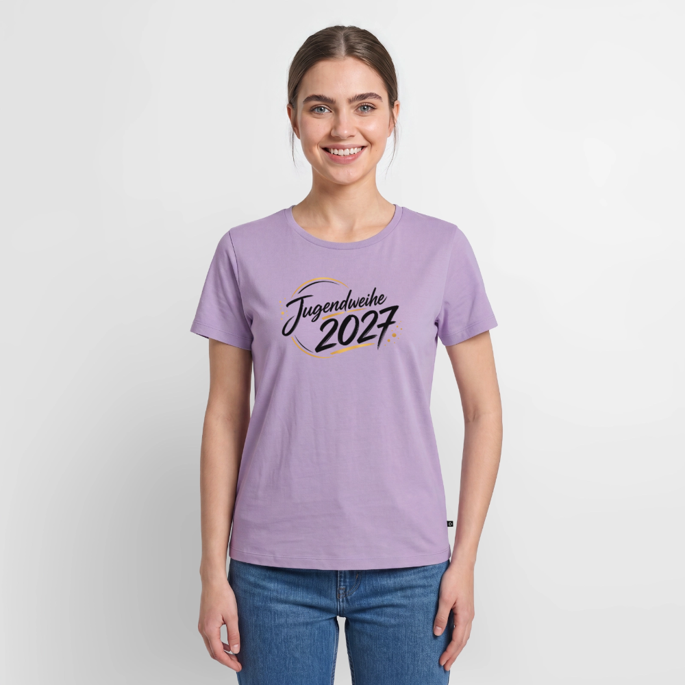 Frauen Premium T-Shirt nachhaltig "Jahreslogo 2027" - Lavendel