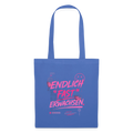 Stoffbeutel. "fast Erwachsen pink" - Hellblau