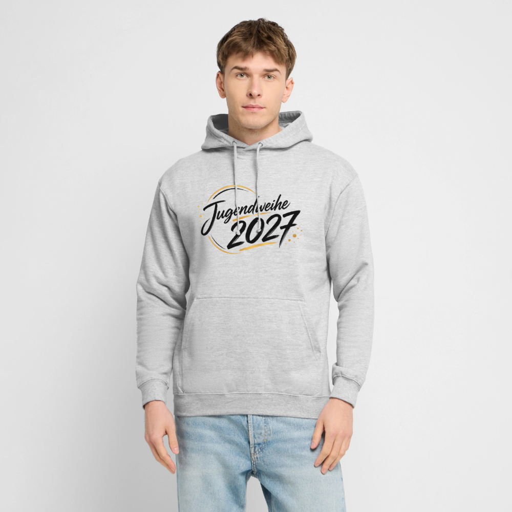 Unisex Hoodie "Jahreslogo 2027" - Hellgrau meliert