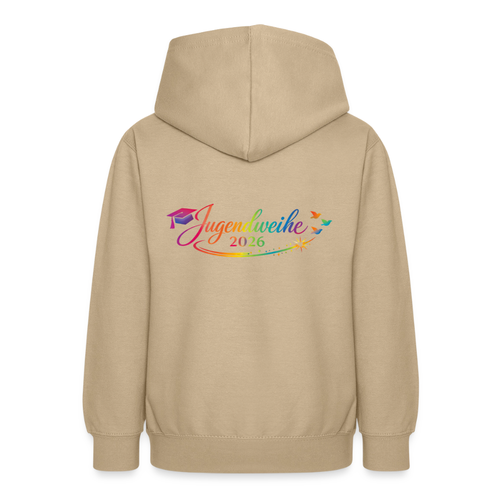 Teenager Hoodie "Jahreslogo 2026" - Sand