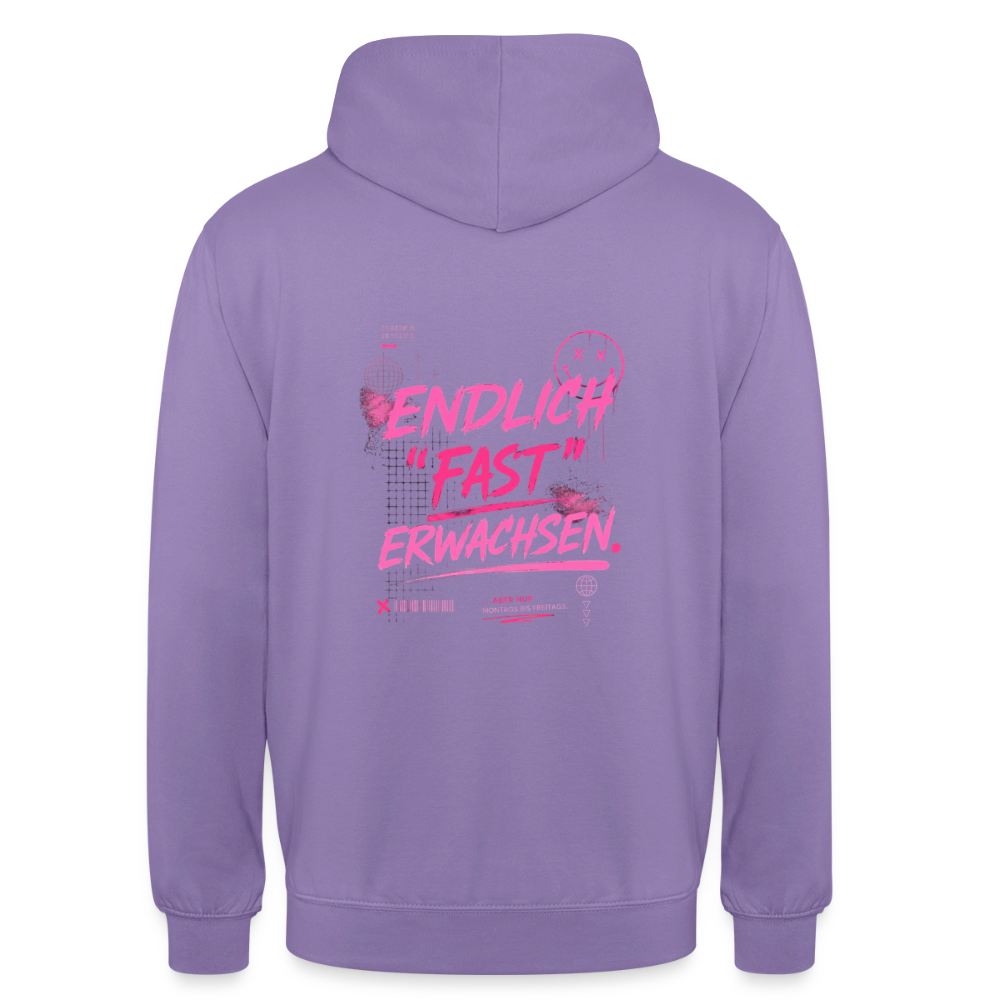 Unisex Hoodie "fast Erwachsen pink" - Lavendel