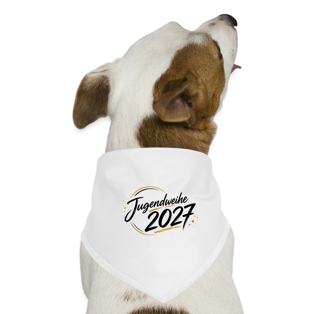 Hunde-Bandana " Jahreslogo 2027" - Weiß