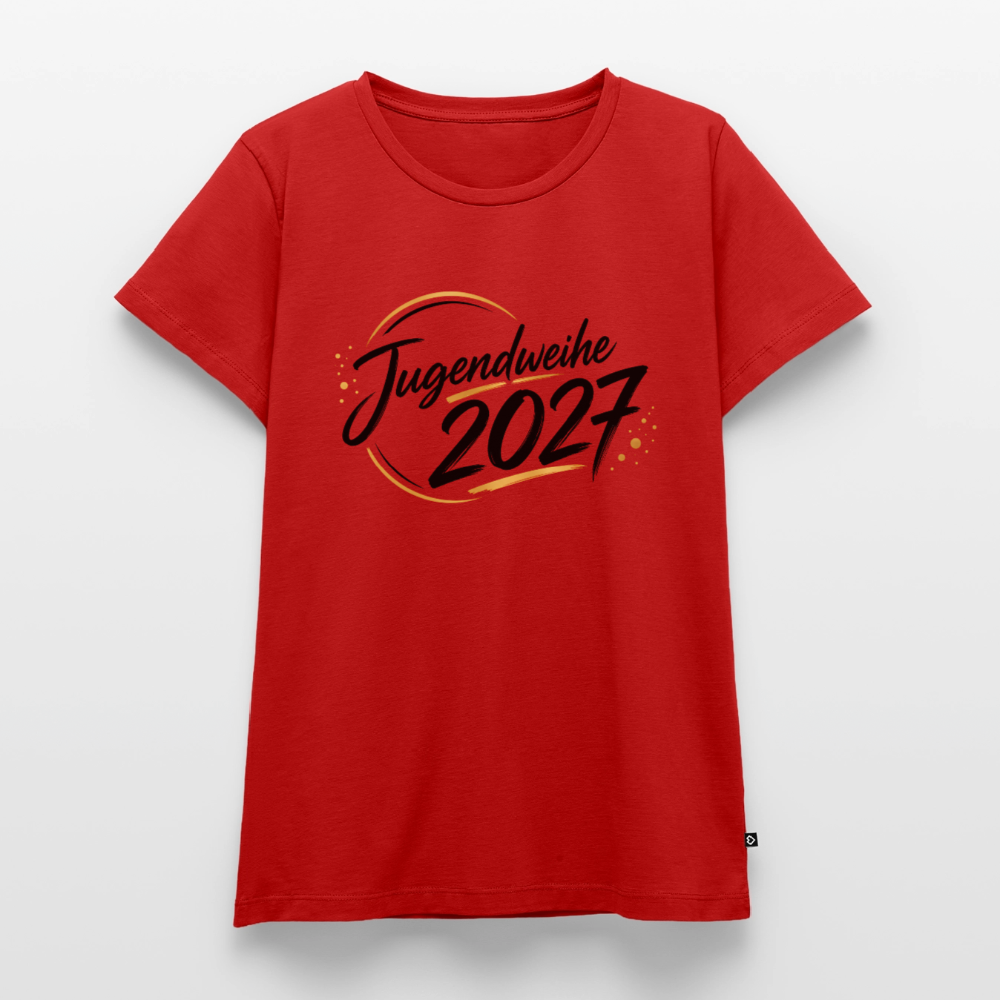 Frauen Premium T-Shirt nachhaltig "Jahreslogo 2027" - Rot