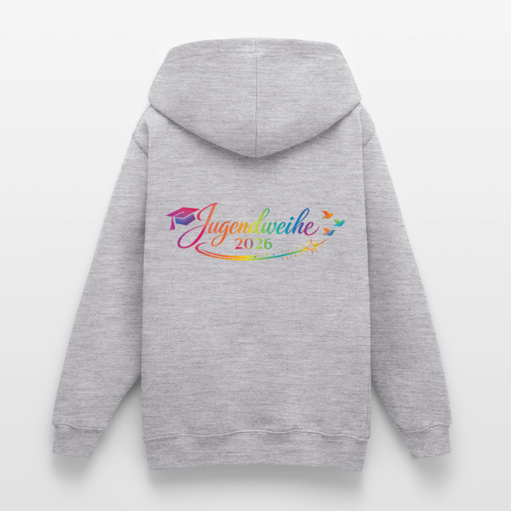 Teenager Hoodie "Jahreslogo 2026" - Hellgrau meliert