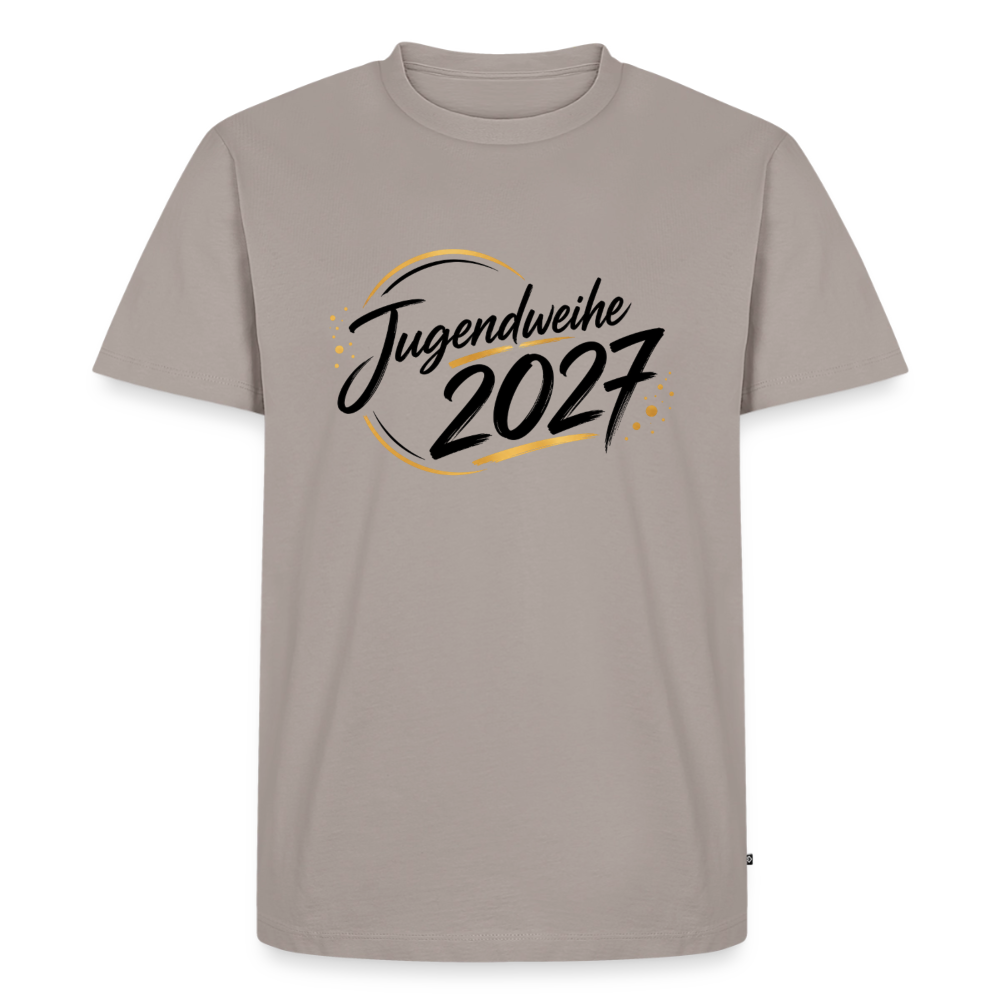 Männer Premium T-Shirt "Jahreslogo 2027" - Taupe
