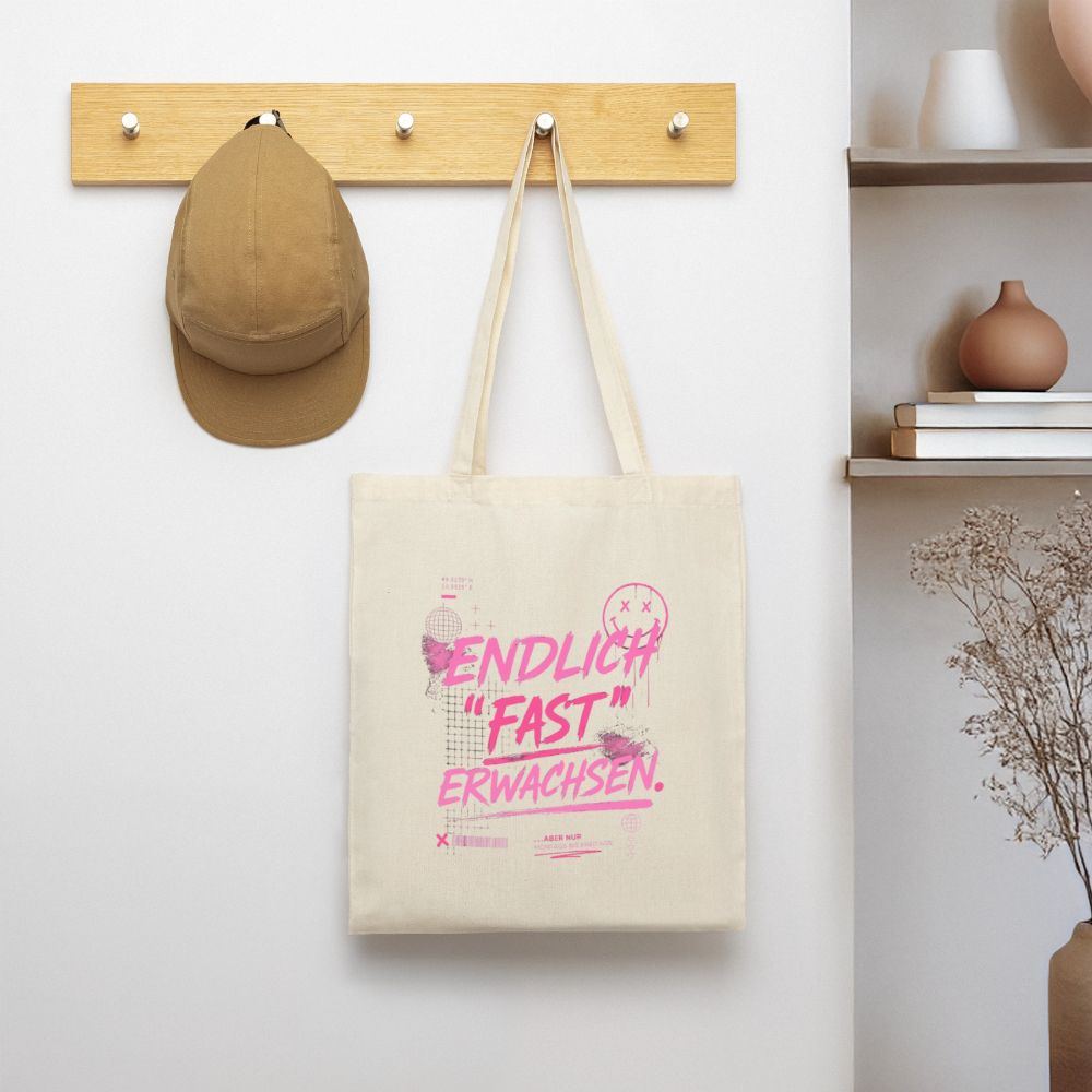 Stoffbeutel. "fast Erwachsen pink" - Natur