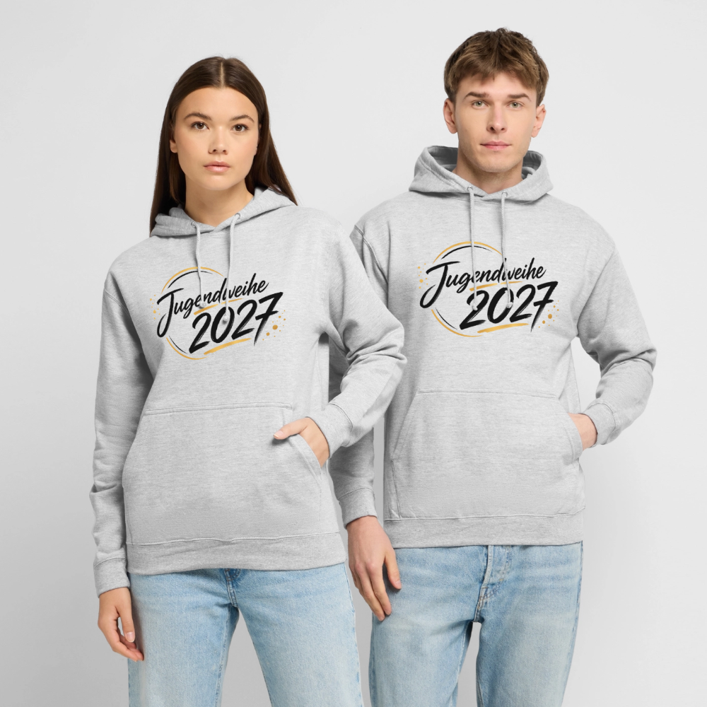 Unisex Hoodie "Jahreslogo 2027" - Hellgrau meliert