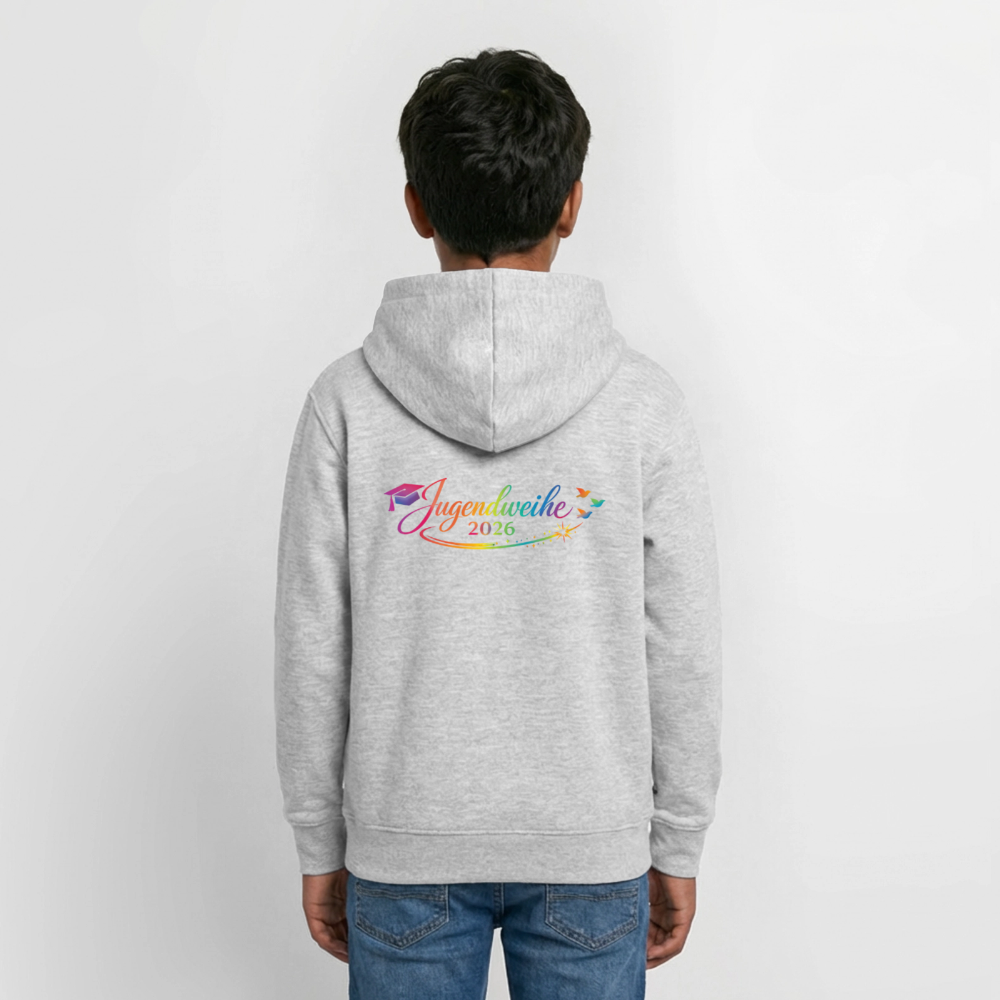 Teenager Hoodie "Jahreslogo 2026" - Hellgrau meliert
