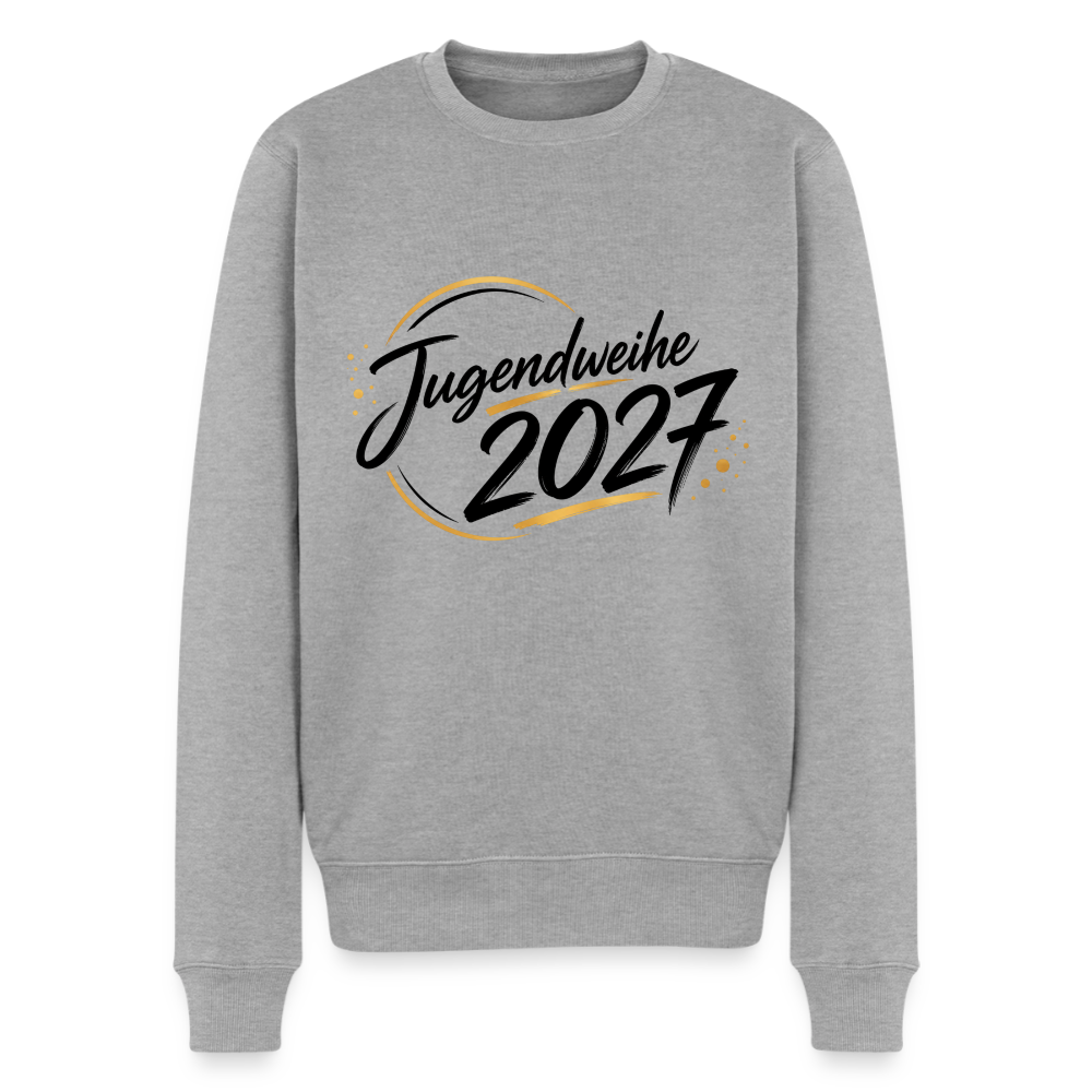 Männer Premium Pullover " Jahreslogo 2027" - Grau meliert
