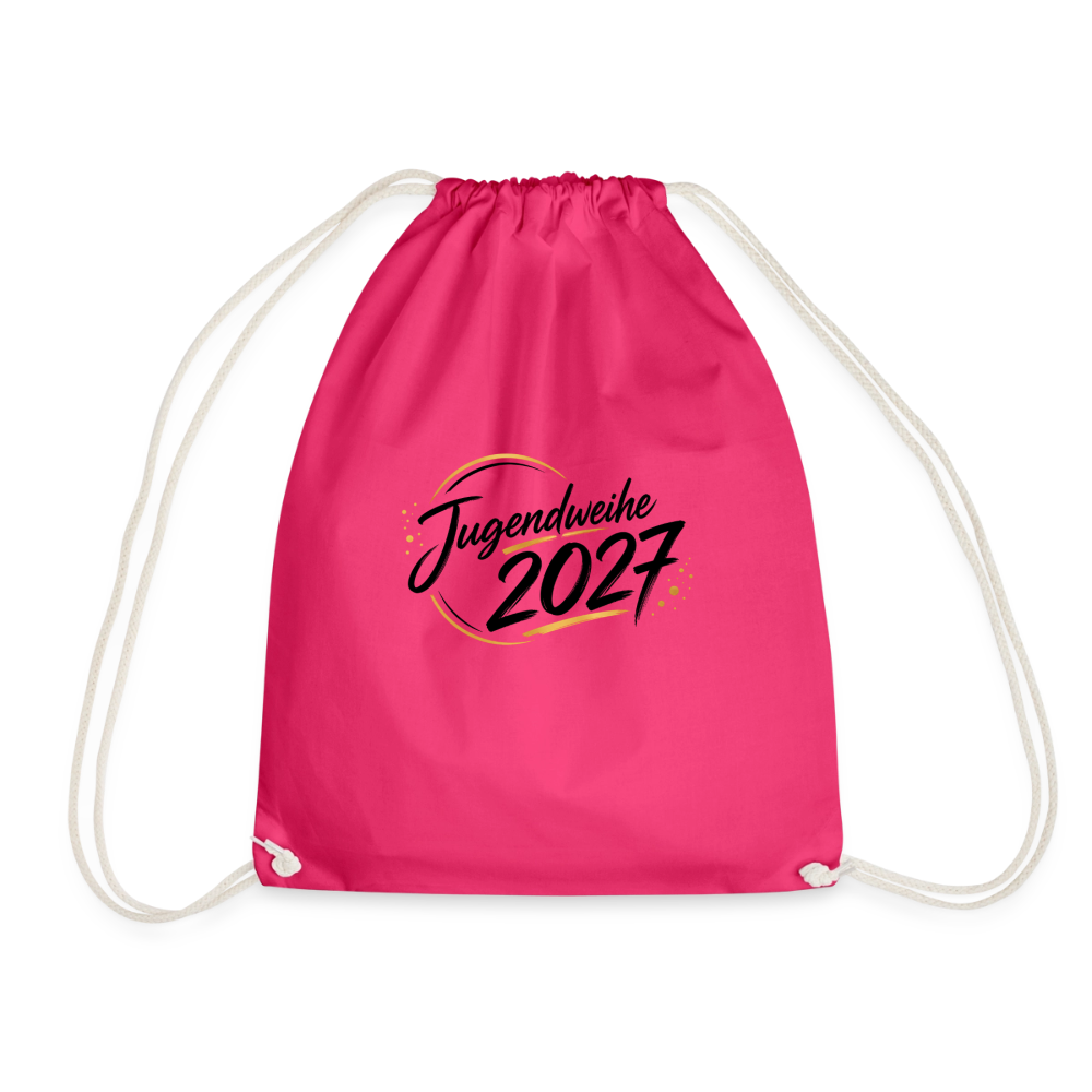 Turnbeutel mit Jahreslogo 2027 - Fuchsia