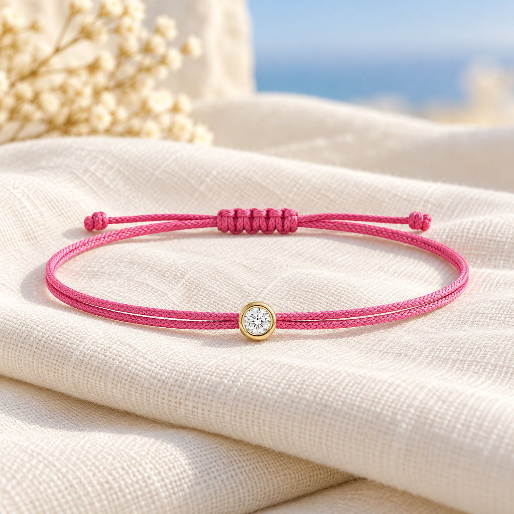 Cuty Lab Diamant Armband "dark pink"