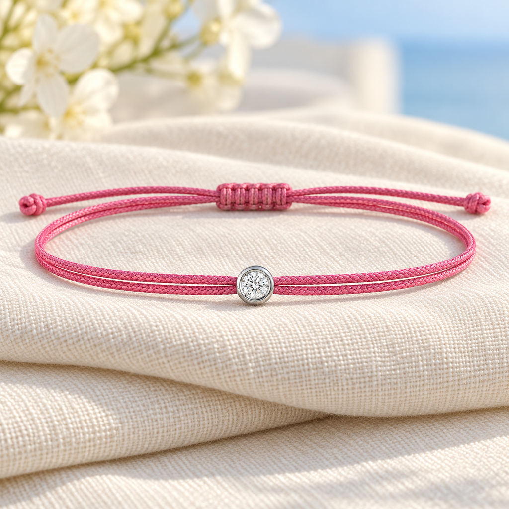 Cuty Lab Diamant Armband "dark pink"
