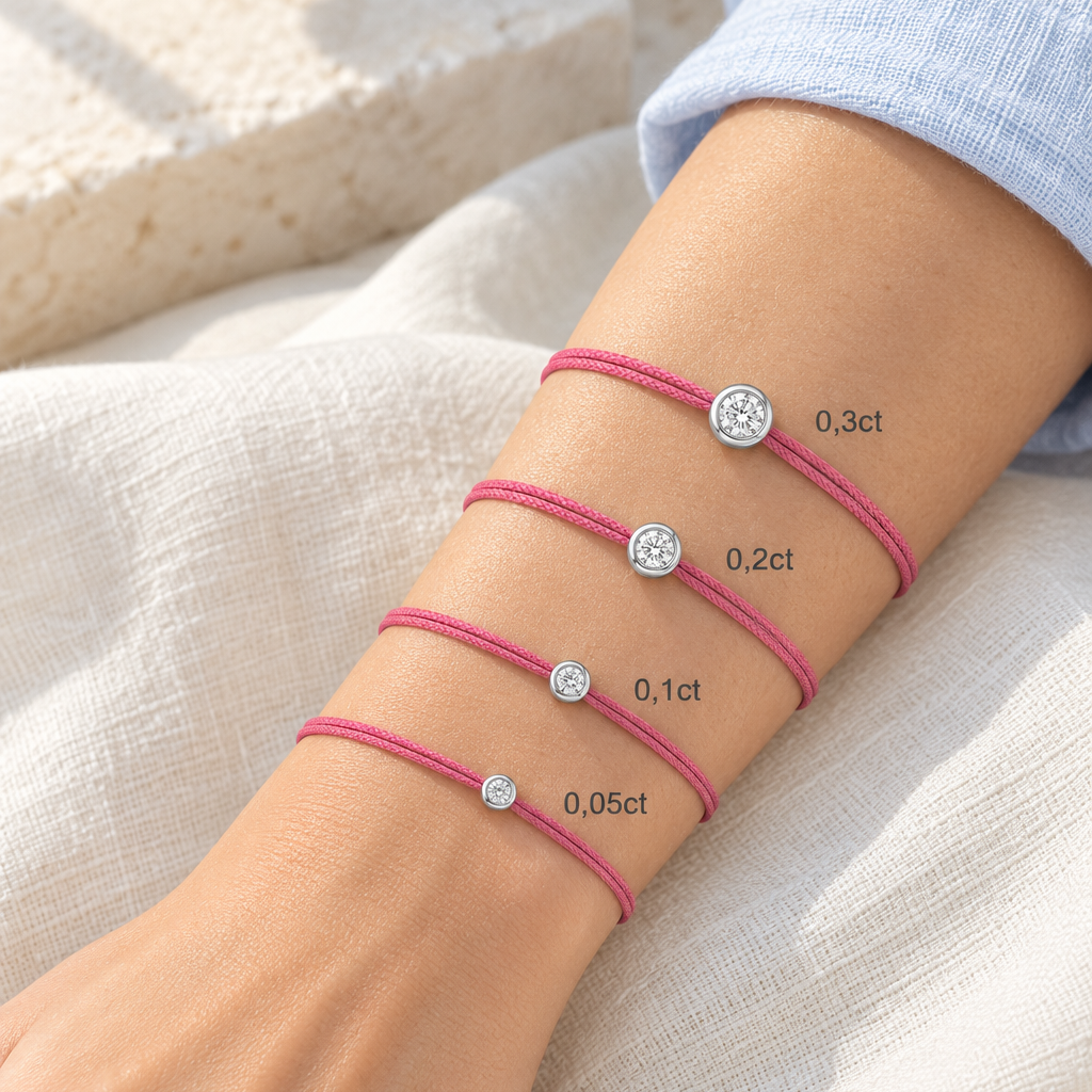Cuty Lab Diamant Armband "dark pink"